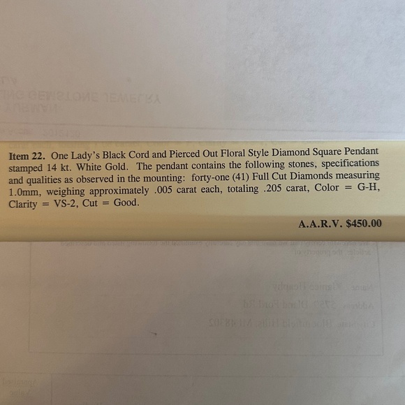 Diamond Floral Style earrings with matching pendant necklace - Picture 8 of 8